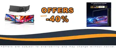 14 Inch FHD Portable Monitor for Laptop Triple Screen Extender