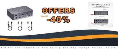 AV Access KVM Switch Dock 2 Monitors 2 Laptops 4K KVM