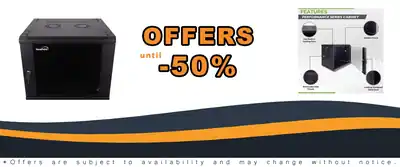 NavePoint 9U Server Cabinet Wall Mount Rack Enclosure